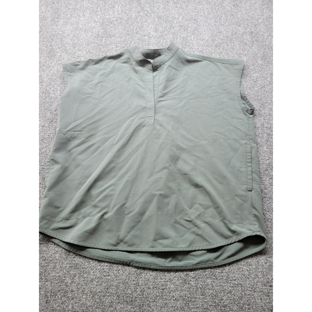FIGS Technical Collection Rafaela Oversized Scrub Top Olive Green Medium